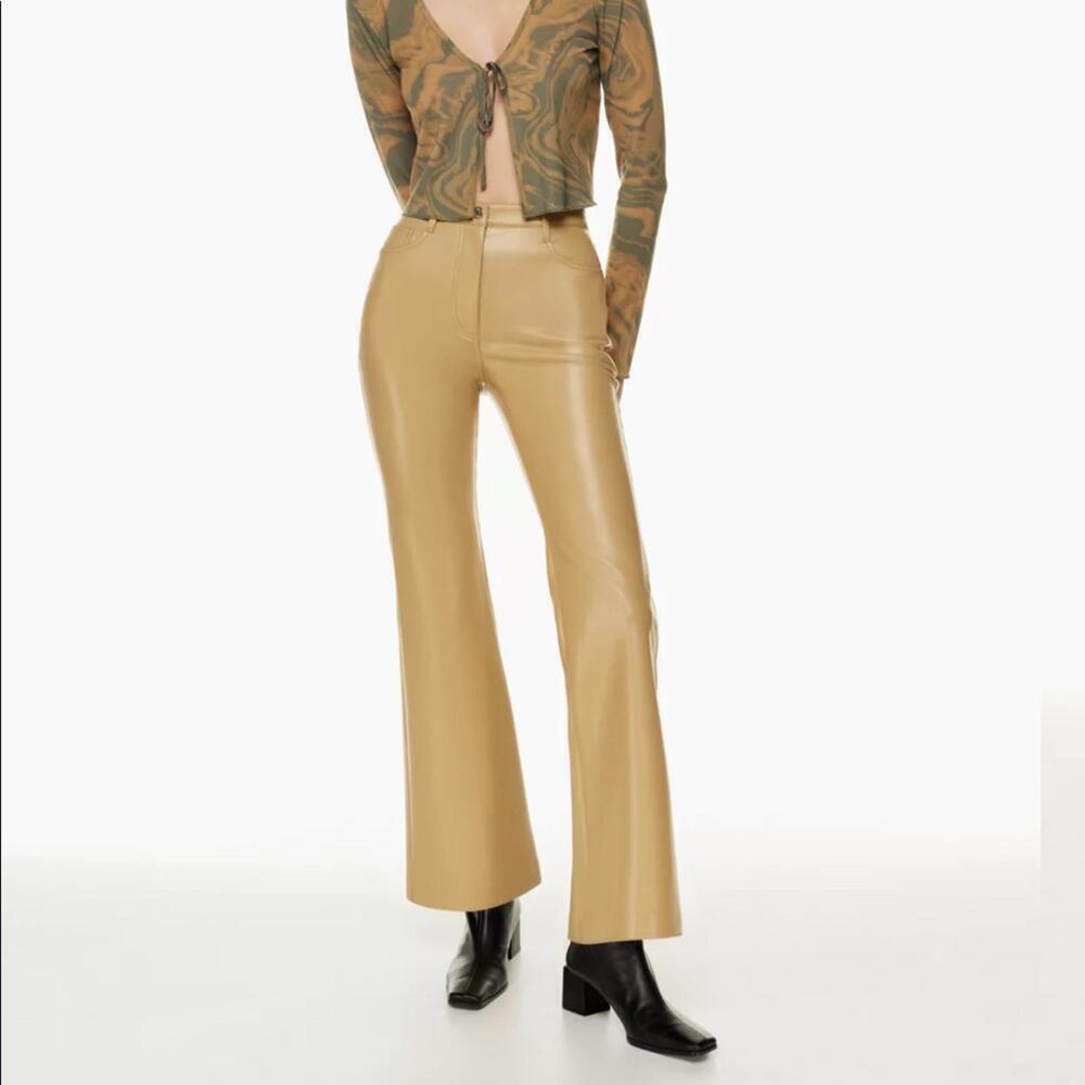 Wilfred Melina Kick Flare Faux Leather Pant Size 2